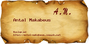 Antal Makabeus névjegykártya
