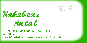 makabeus antal business card
